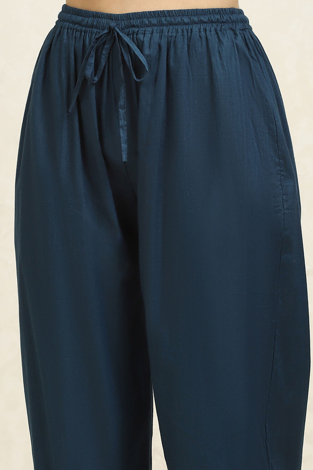 Yellow Cotton Handloom Unstitched Suit Set image number 3