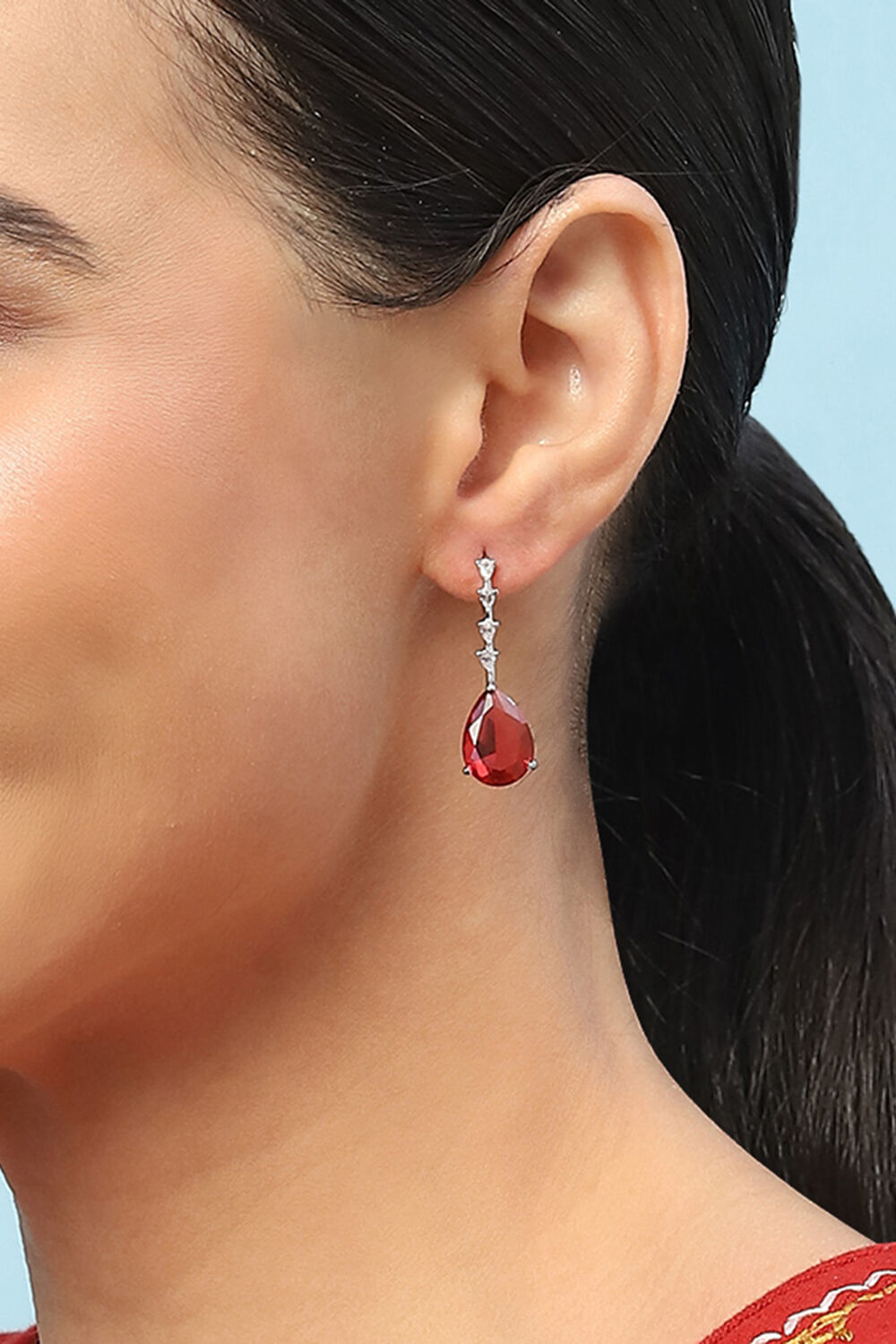 Red Brass earrings image number 1