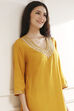 Blue Solid Straight Kurta image number 1