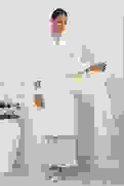 Cream-Toned Cotton Schiffli Straight Suit Set image number 0