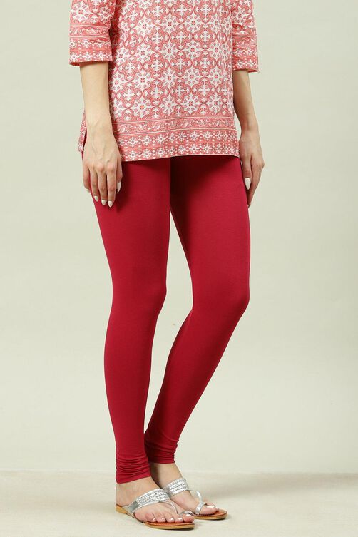 Black Viscose Lycra Solid Leggings image number 3