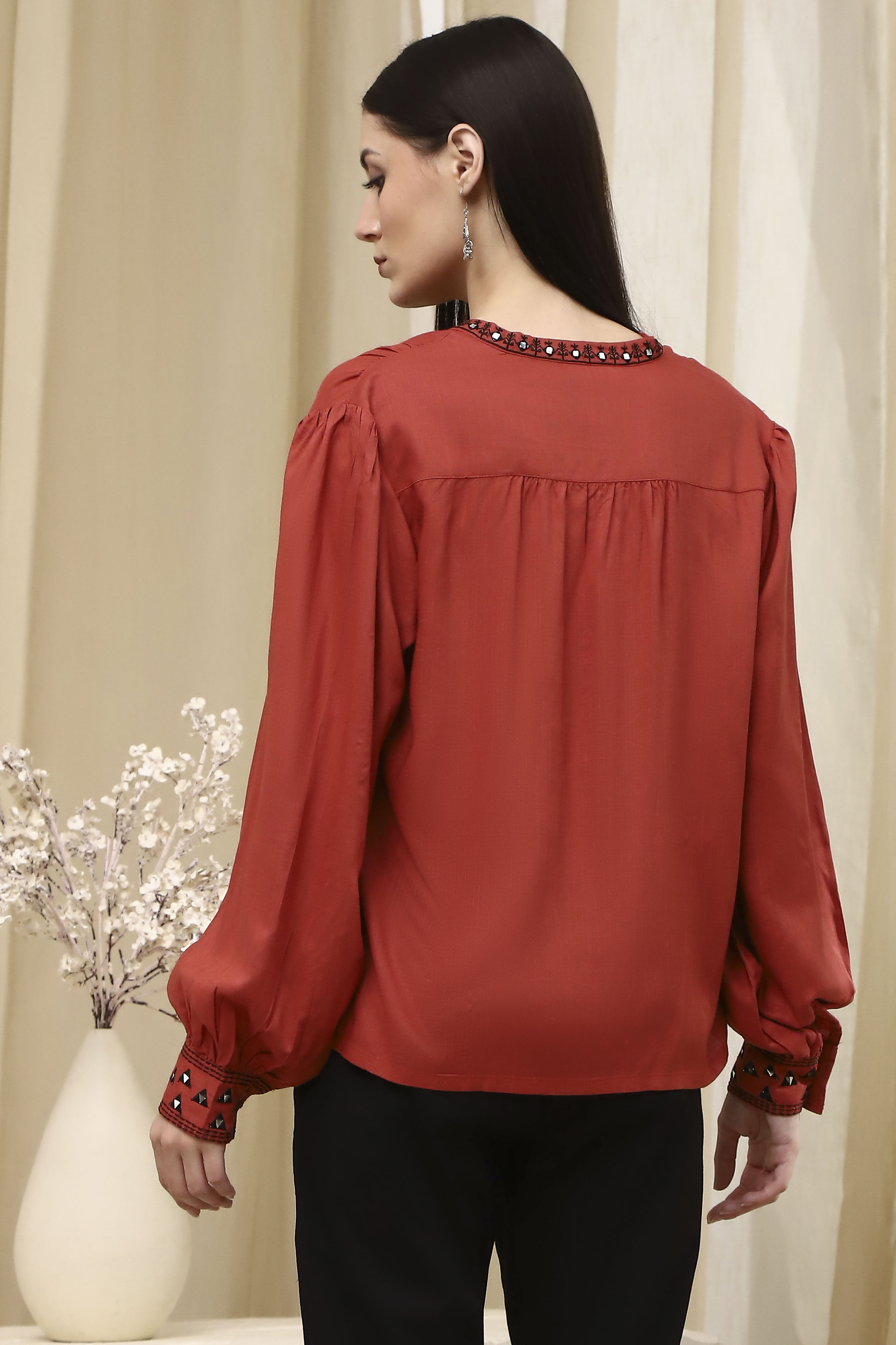 Rust Solid Straight Top image number 3