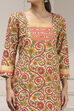 Green Tussar Digital Print Unstitched Suit Set image number 2