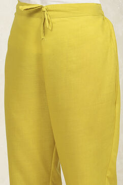 Yellow Cotton Printed Unstitched Suit Set image number 3