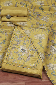 Green Cotton Digital Printed Unstitched Suit Set image number 0