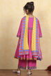 Pink Cotton Printed Tiered Suit Set image number 4