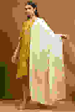 Off White Polyester Dupatta image number 2