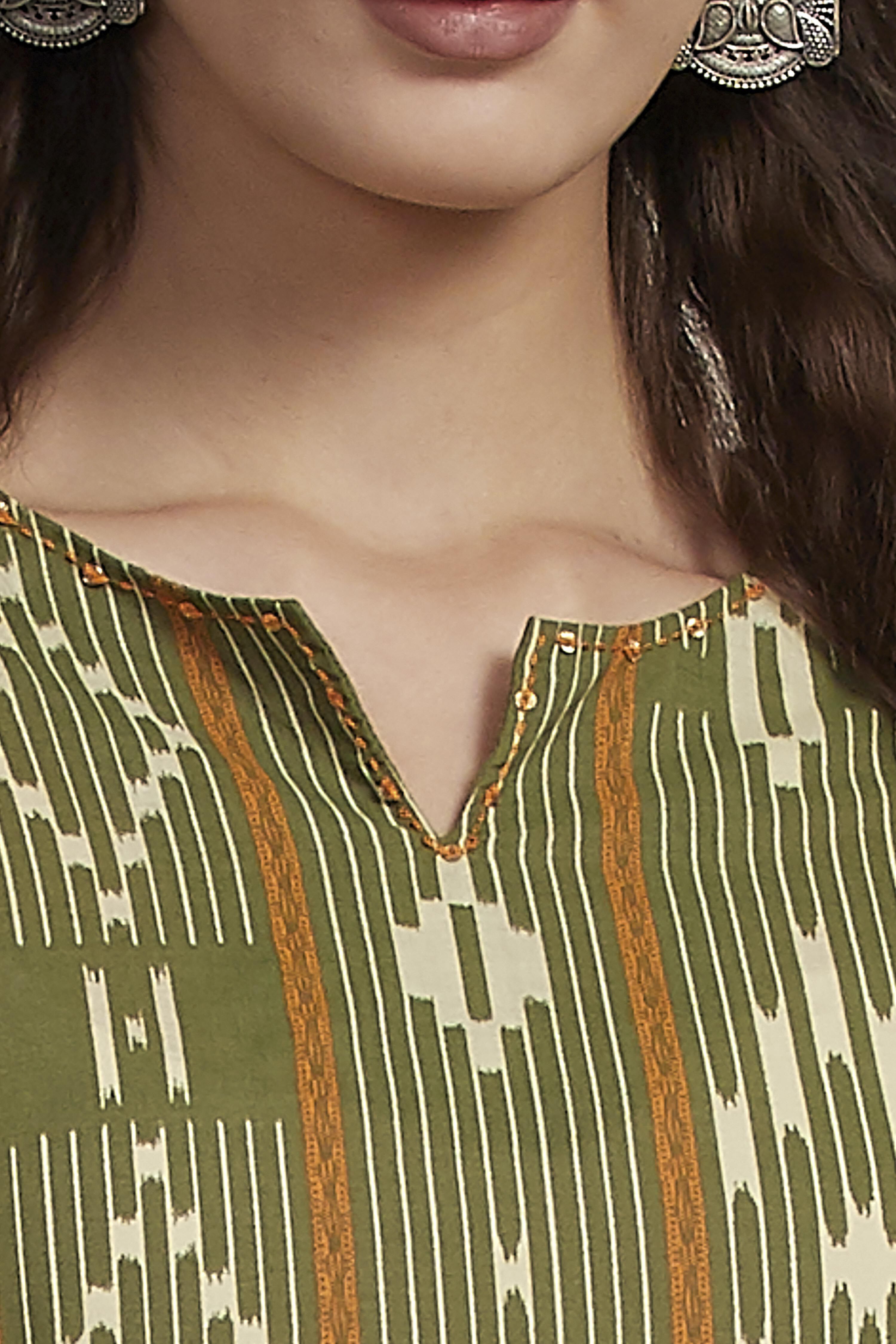 Blue Cotton Straight Kurta image number 7