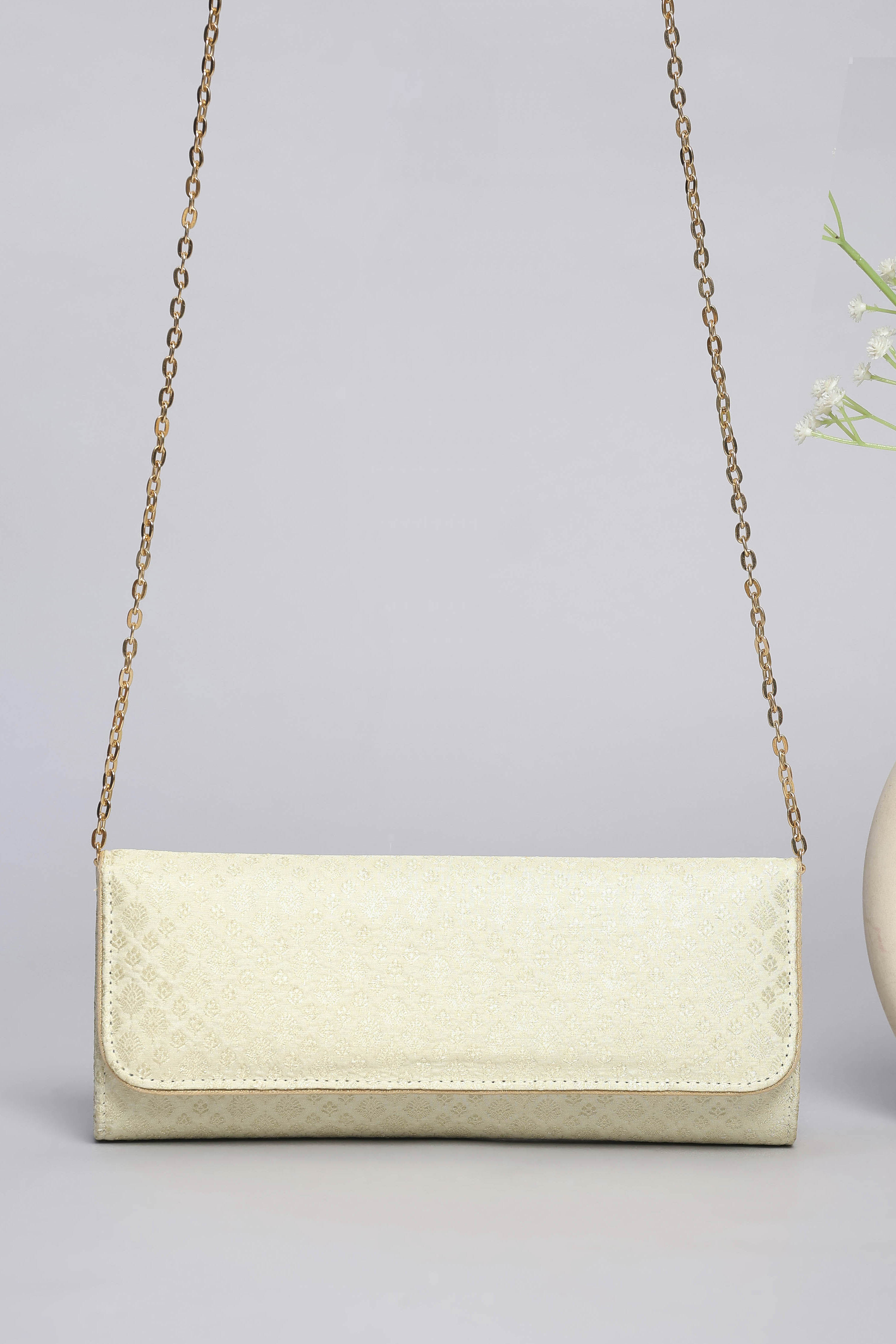 Ivory Polycotton Clutch image number 2