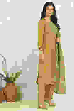 Green Cotton Digital Printed Unstitched Suit Set image number 6