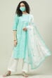 Pink Printed Cotton Straight Kurta Palazzo Suit Set image number 7