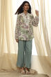 Dull Blue Solid Straight Palazzo image number 0