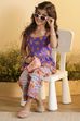 Purple Cotton Peplum Kurta Set image number 0