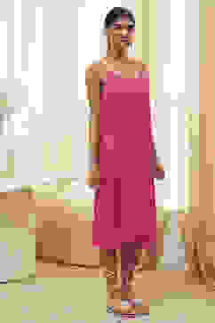 Pink Cotton Floral Printed Tiered Dress image number 6