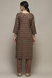 Green Cotton Unstitched Suit set image number 6