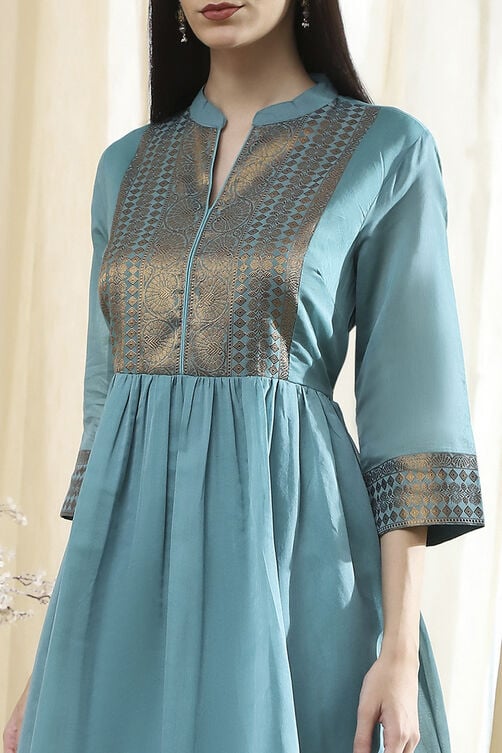 Fuschia Polyester Blend  Kurta image number 1