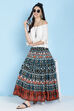 Black Cotton Long Skirt image number 0