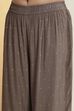 Grey Viscose Blend Printed Straight Palazzos image number 1