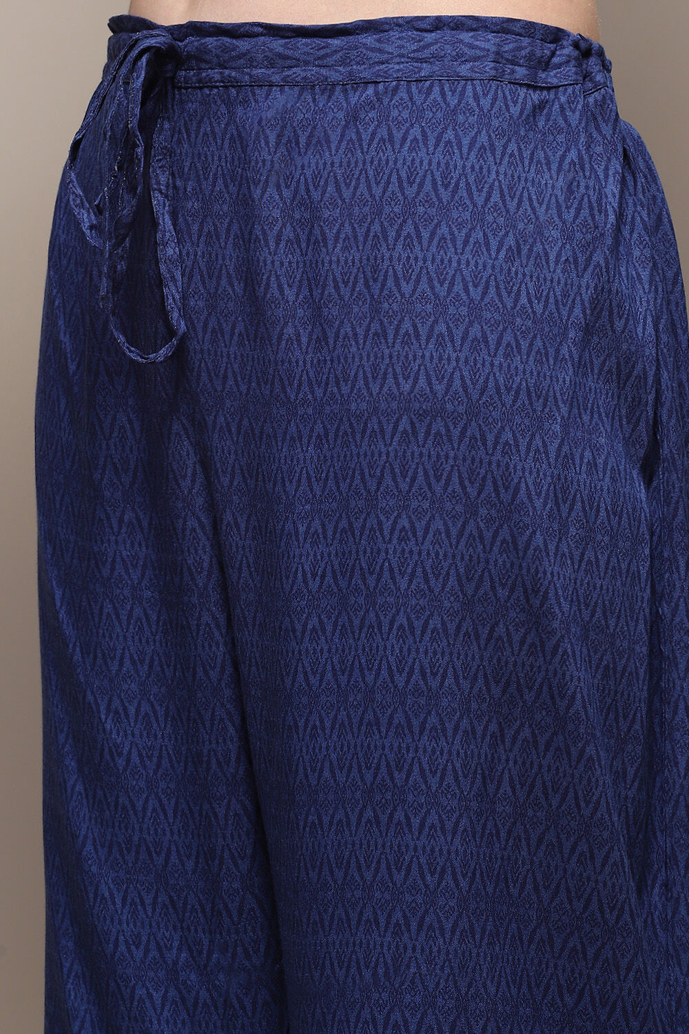 Indigo Rayon Asymmetric Kurta Palazzo 2 Piece Set image number 2