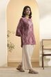 Onion Pink Viscose Blend Straight Kurta Pants Set image number 8