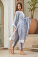 Mauve Cotton Blend Digital Print Unstitched Suit Set  image number 5