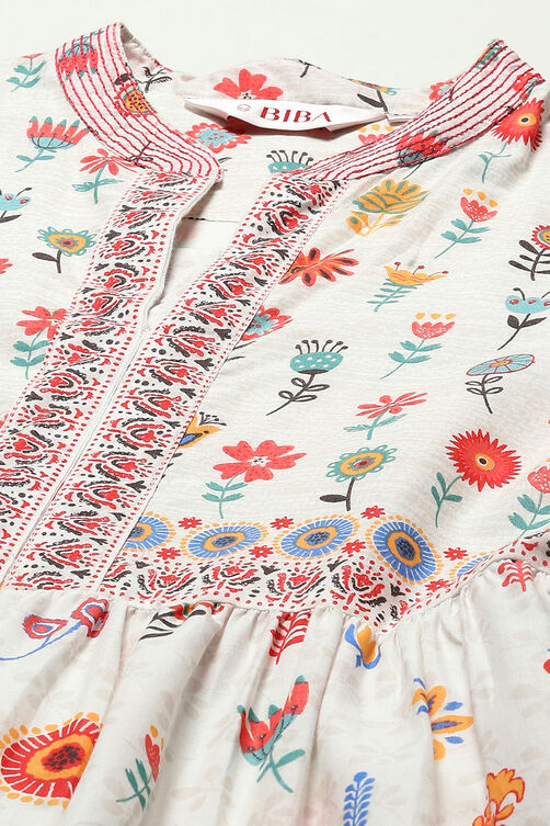 Black Cotton Straight Printed Kurta image number 1