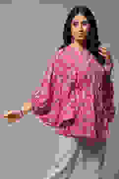 Plum LIVA Straight Printed Top image number 4