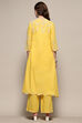 Yellow Cotton Schiffli Kurta & Palazzo Suit Set image number 4
