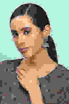 Green Stone-Studded Oxidised Jhumkas image number 3