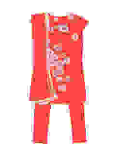 Red Art Silk Straight Kurta Churidar Suit Set image number 2