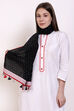 Black Cotton Yarndyed Scarf image number 3