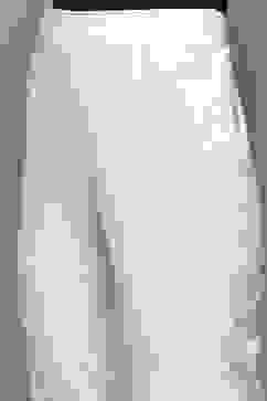 White Cotton Slim Solid Pants image number 1