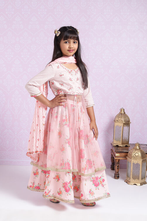 Pink Cotton Lehenga Set image number 2
