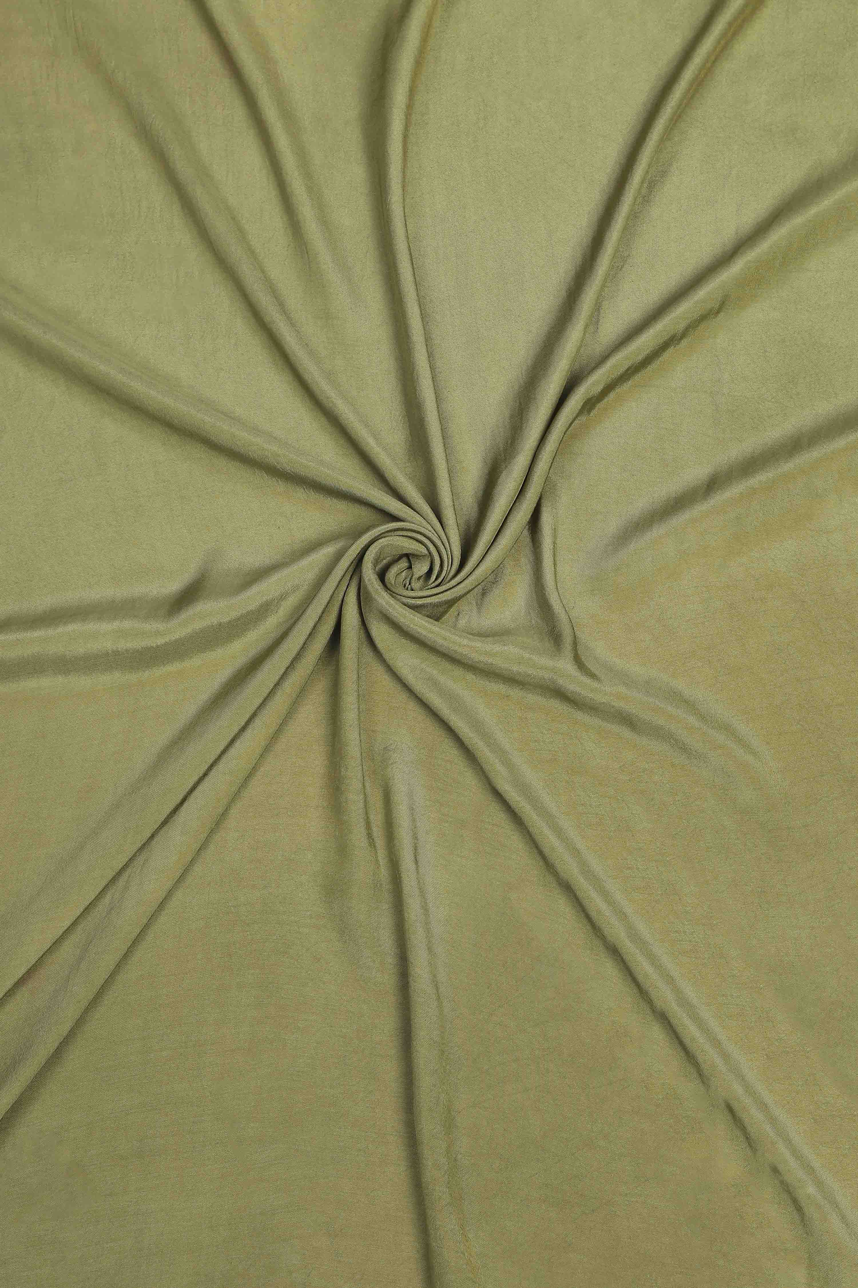 Olive Chanderi Unstitched Suit Set image number 2