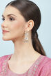 Golden Blue Alloy Earrings image number 3