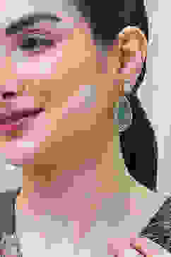 Green Brass Drop & Danglers image number 1