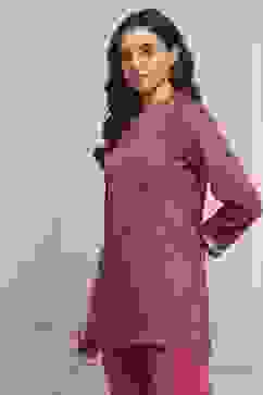 Pink Blended Printed Kurta image number 2