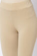 Off White Cotton Lycra Leggings image number 1