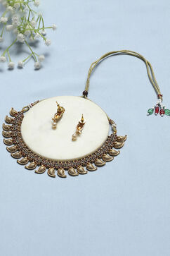 Red Green Alloy Necklace Set image number 2
