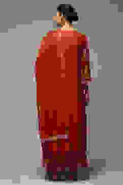 Terracotta Cotton Straight Kurta Palazzo Suit Set image number 4