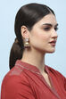 Red Kundan Festive Jhumka image number 1