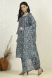 Maroon Cotton Printed Embroidered Unstitched Suit Set image number 4