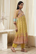Green Modal Blend Gathered Printed Fusion Set image number 5