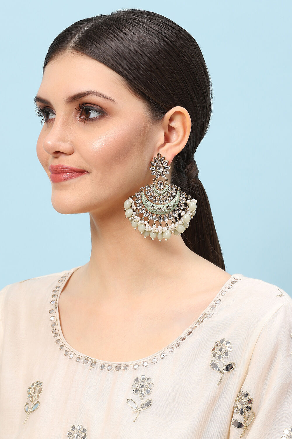 Light Grey Alloy Earrings image number 3