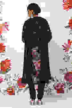 Rohit Bal Indigo Cotton Blend Straight Kurta Suit Set image number 4