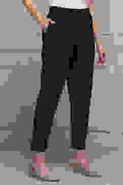 Black Cotton Slim Pants image number 0