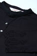 Black Cotton Flax Solid Kurti image number 1