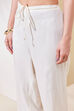 Off White Viscose Rayon Straight Kurta Pants Set image number 2