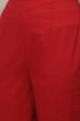 Red Art Silk A-Line Kurta Slim Pant Suit Set image number 3