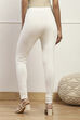 White Cotton Blend Solid Churidar image number 5